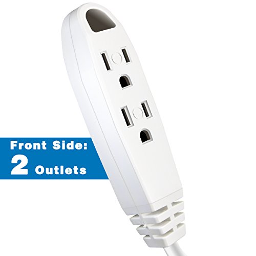 100-Feet 3 Outlet Extension Cord, Kasonic UL Listed, 16/3 SJTW 3-Wire Grounded, 13 Amp 125 V 1625 Watts, Multi-Outlet Indoor/Outdoor Use