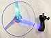 9.75 Inch Light Up Flying Saucer with Hand Launcher (Choice of Color!) (Blue)