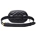 Waist Bag Women Rivets Leather Chest Belt Fanny Pack Bags Casual Fashion Handbag Red Black (black)