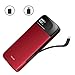 Solove 20000mAh Power Banks Portable Charger Built-in Cable Lightning Adapter Dual Output External Battery Pack with LED Display for iPhone, Android Phones,Different Electronic Devices (Red)