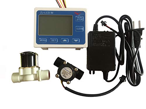 GREDIA Digital LCD Display Quantitative Controller Water Control + 1/2" Hall Effect Flow Sensor Flowmeter + 1/2" Solenoid Valve N/C Normally Closed +24V Power - Thumbnail 4
