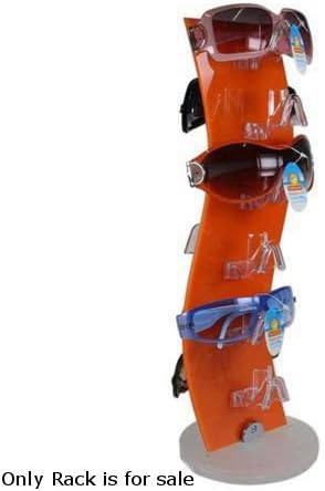 New Orange Acrylic Counter Top Rotating Sunglass Display Rack 18" h X 6" w