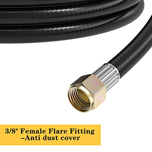 Kohree 12ft Quick Connect Propane Hose for RV to Grill, 1/4" BBQ LP Gas