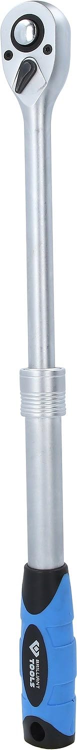 BRILLIANT TOOLS BT022992 1/2 Inch Telescopic Reversible Ratchet [Powered by KS Tools]