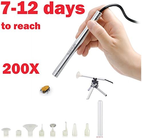 Supereyes B005+ Handheld USB Digital Microscope Endoscope Loupe Otoscope Magnifier with 11mm Diameter Health Kit Tripod 1~200X