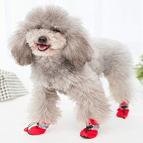 新秋冬犬靴アンチスリップ防水ソフト通気性ペット犬雨靴子犬猫靴下ブーツ4ピース セット Blue 4xl B0942ml7 1 018円