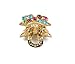 Yeshan Set of 12pcs Butterfly Design Golden Alloy Mini Claw Clip,with Rhinestone and Crystal Jaw Hair Clip
