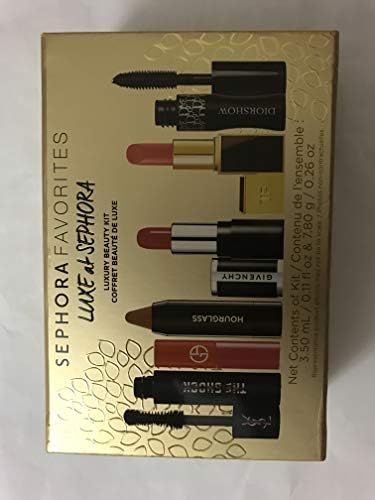SEPHORA FAVORITES Luxury Beauty Kit: Diorshow Mascara, Lip Maestro, Le Rouge, HOURGLASS Lip Stylo, TOM FORD Lip Color in 09, The Shock Volumizing Mascara