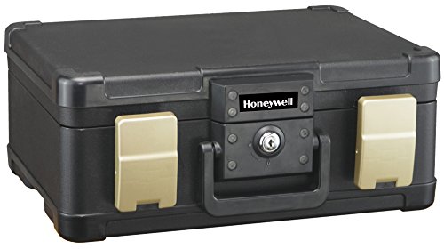 Honeywell Safes & Door Locks - 30 Minute Fire Safe Waterproof Safe Box Chest with Carry Handle, Medium, 1103 Honeywell Safes & Door Locks - 30 Minute Fire Safe Waterproof Safe Box Chest with Carry Handle, Medium, 1103