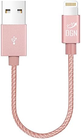 DGN Gadgets iPhone Cable 1 FT Nylon Braided Lightning Charger to Cable Data Syncing Cord Compatible with iPhone 7/7 Plus/6S/6S Plus,SE/5S/5,iPad,iPod Nano (1 Feet - Rose Gold)