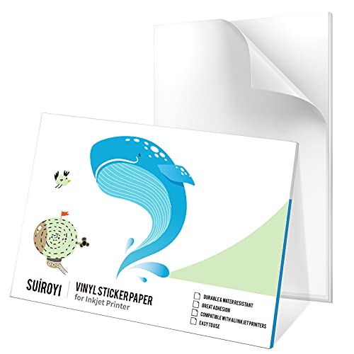 Printable Transparent Sticker Paper - 8.5" X 11" Blank Custom Label ...