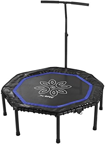 Xspec 44" Silent Fitness Mini Trampoline with Adjustable Handrail Bar