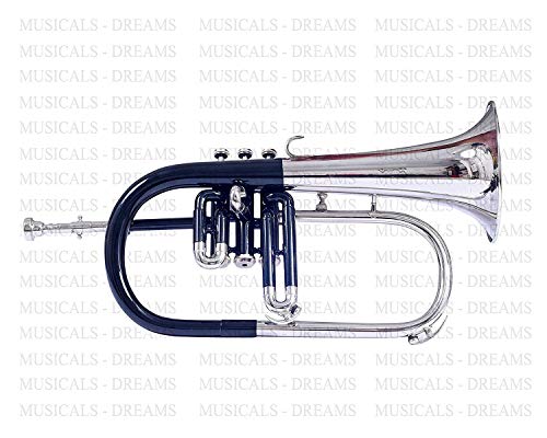 SAI MUSICAL FLUGEL HORN black & nickel 3 VALVE Bb - Thumbnail 4