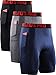 Neleus Men's 3 Pack Compression Short with Pocket