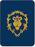 Officially Licensed Blankets and Throws Twin and Queen size Luxury Plush Medium weight Bedding Blanket World of Warcraft WOW Horde Alliance Blizzard legion games armony (Queen, Alliance)