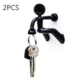 Set of 2 Refrigerator Fridge Key Magnet Holder with Wall Climbing Man Design and Strong Magnet Key Holder Hook Rack Magnet for Home Office Present Decoration by TheBigThumb