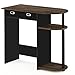 Furinno Go Green Home Laptop Notebook Computer Desk/Table with 2 Drawer Bins, Columbia Walnut/Black/Dark Brown