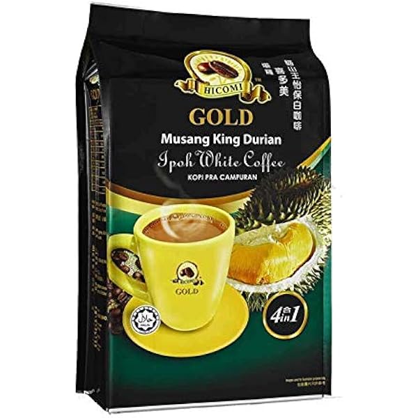 Amazon Com Hicomi Musang King Durian 4in1 Ipoh Instant White Coffee 38g X 12 Sachet Grocery Gourmet Food