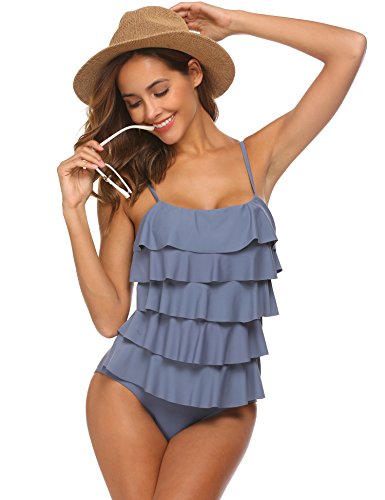 MAXMODA Women's One Piece Swimsuit Solid Backless Monokinis Bathing Suits Swimwear L - Thumbnail 7