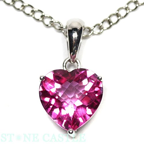 石流通センター 高品質 ペンダント ピンクトパーズ パワーストーン Sv925 ブリリアントカット B01flej4ho 天然石 ハート型 90 パワーストーンアクセサリー 世界の