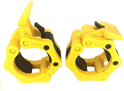 IADUMO Olympic Weight Bar Collars - Locking 2 Inch Barbell Clamps - Quick Release Clips - Bar Collar Great for Olympic Lifts and Strength Training