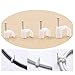 Swpeet 400 Pcs Multiple Models Premium Plastic Round Cable Wire Clips With the Nails, White Plastic Cable Circle Clips Cable Management RG6 RG59 CAT5 CAT6 RJ45-4 Size 6mm / 7mm / 8mm / 10mm primary