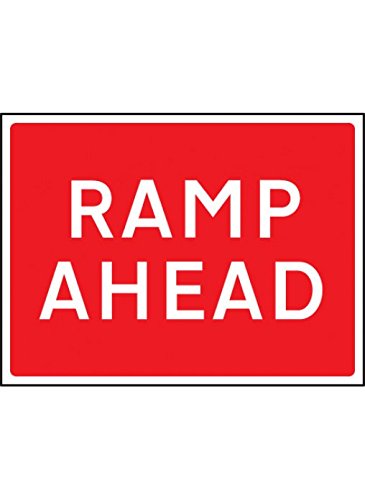 Caledonia Signs 57960 Schild "Ramp Ahead", Klasse RA1, Zinkplatte, 600 mm x 450 mm