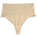 Lelinta Women High-Waisted Thong Body Shaper Boyshorts Control Brief,Nude,M(Fit For Waist:25.2