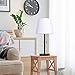 Table Lamp Set of 2 Bedside Lamps with USB Port and 1 Type C Port Modern Nightstand Lamp with 2 Phone Stands Desk Lamp with AC Outlet and Linen Shade for Living Room Kids Room, Bulb Included (PINK)