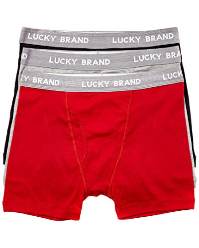 Lucky Brand Mens Pack Of 3 Boxer Briefs, Xl