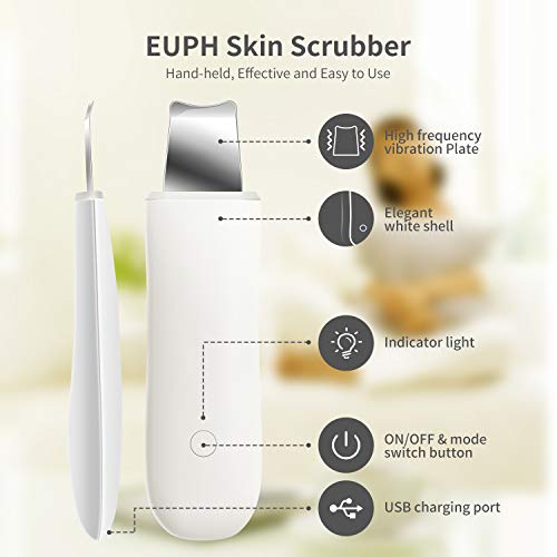 Skin Scrubber, Comedone Extractor Pore Cleaner Blackhead Whitehead Remover Skin Exfoliator Dead Skin Remover, Skin Care Tools Face Spatula for Facial Deep Cleansing Moisturizing and Lifting