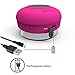 Stalion SS-SHWER-BTPNK Portable Bluetooth 3.0 Waterproof Shower Speaker for iOS, Android and Windows Devices - Fuchsia Pink