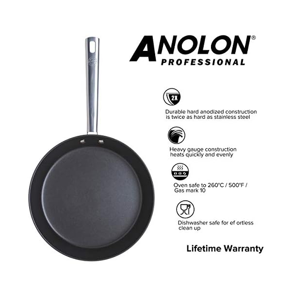 Anolon-85068-Professional-Milkpan-Saucepans-and-Frypan-Set-of-5-Lifetime-Guarantee-Premium-Non-Stick-pots-and-pans-with-Glass-lids-Hard-Anodised-cookware-Black Anolon Professional Non Stick Pots and Pans Set of 5 - Cookware Set with Milkpan, Saucepans with Toughened Glass Lids…
