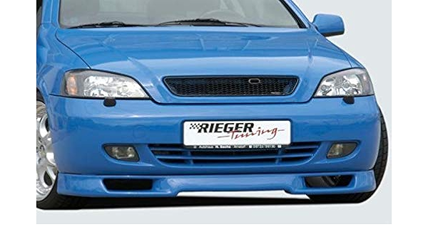 Rieger Frontal Alerón Labio Negro Mate para Opel Astra G ...