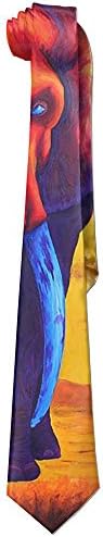 HOTOU Men's Colorful Elephant Fashion Neckties Skinny Tie