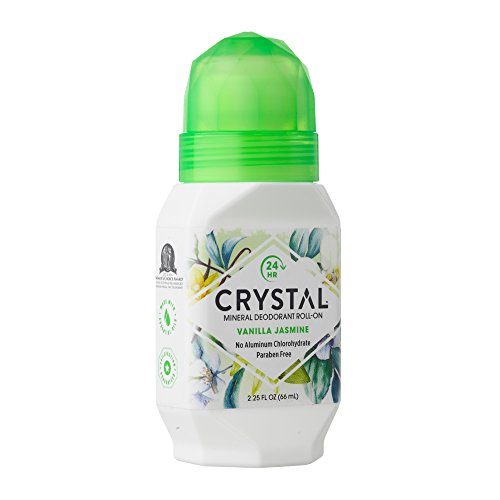 Crystal Mineral Deodorant RollOn, Vanilla Jasmine, 2.25 oz (Pack of 4