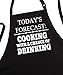 Funny Black Grilling Apron For Men Today's Forecast, Adjustable Chef Apron With Pockets, Witty Aprons For Outdoor Cooking