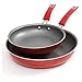 The Pioneer Woman Butterfly Vintage Speckle 2-Pack Non-Stick Frying Pan Set, Red