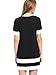 SheIn Women's Patchwork Short Sleeve Shift Tunic Dress Black Large