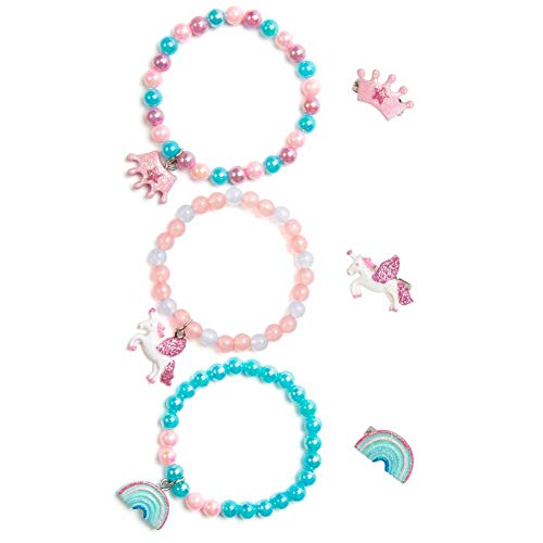 image for Brisk Cuteadorns Toddler Girls Unicorn Bracelets and Ring Set - Little