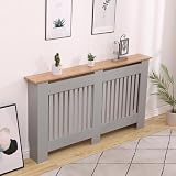 Home Source Radiator Cover Wooden Wall Cabinet Grey Oak 152cm Large view 2