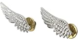 niceeshop(TM) Vintage Retro Angel Wings Metallic Shirt Engraved Collar Tips Necklace