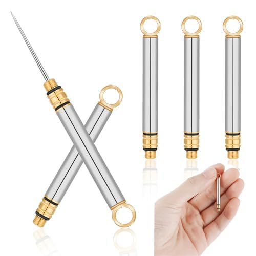 XINYUWIN 3PCS Reusable Titanium Toothpicks, Metal Toothpick,Mini Stainless Steel Toothpick, Portable Toothpicks Fruit Picks Metal Pocket Toothpick for Kitchen and Outdoor (Silver) — image 1