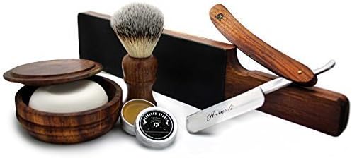 Shaving Brush,Leather Strop, Wooden Bowl,Soap & Leather Strop Paste - Image 5