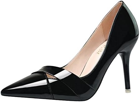 Xianshu Stiletto High Heel Shoes for Women Pointed Toe Shallow Mouth Pumps Court Shoes