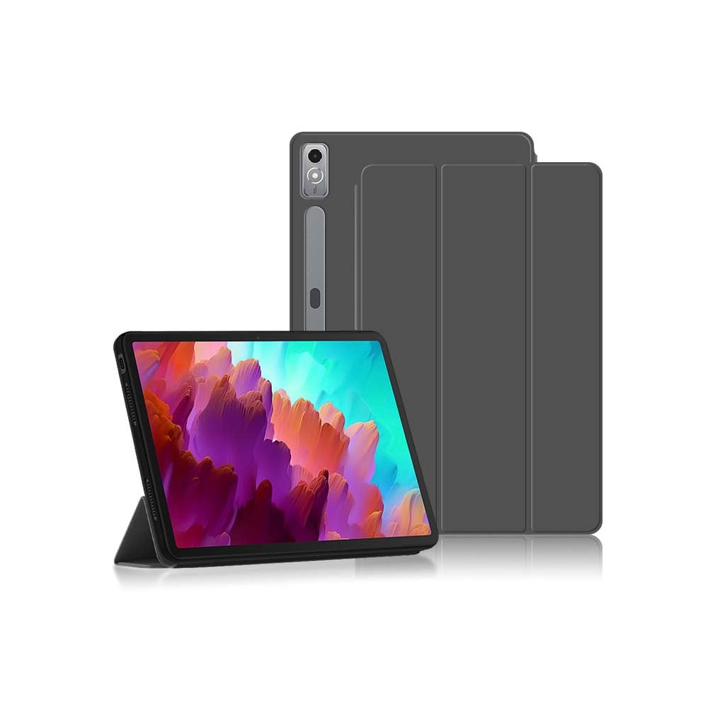 QINOUK Case for Lenovo Tab P12, [Stand Feature] TPU Anti-scratch Protective Case, Ultra Thin Smart Cover Kickstand Case, for Lenovo Tab P12 12.7-Gray
