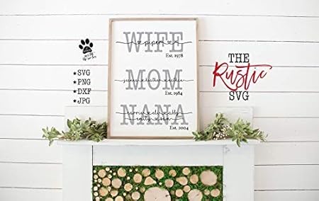 wife mom grandma sign