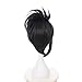 Cfalaicos Black Cosplay Wig with 1 Clip on Ponytail (Need Style by Yourself)