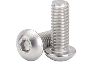 ZAYI M5-0.8 x 16mm Socket Button Head Hex Socket Cap Screws Bolts, 304 Stainless Steel, Full Thread, Furniture Bolts Fastener Set Machine Screws 50pcs (M5-0.8 x 16mm)