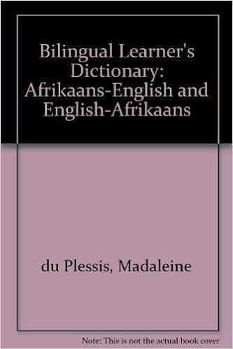 Amazon Com Bilingual Learner S Dictionary Africaans English English Afrikaans Afrikaans And English Edition 9781868900138 Du Plessis M Books
